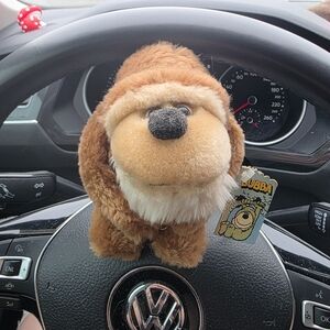 Bubba Brown and Cream Plush Dog Toy